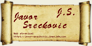 Javor Srećković vizit kartica